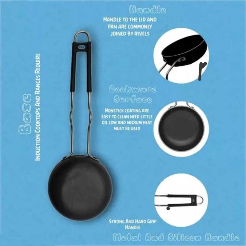 Kashvi Iron Tadka Pan with Steel Handle - Image 4